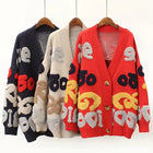 Jacquard V-Neck Cardigan