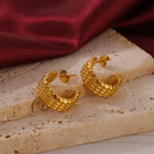 Ara Textured Hoops