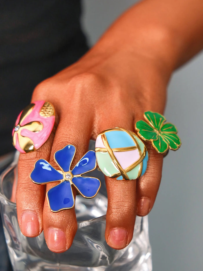 Candy Floral Petal Rings