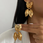 Textured Leaf Studs
