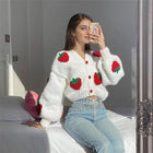 Strawberry Knitted Cardigan