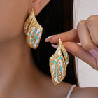 Wavy Leaf Studs