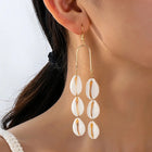 Cowrie Shell Drop Earrings