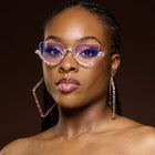 Square Crystal Hoops