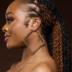 Square Crystal Hoops