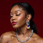 Viola Rhinestone Drop Earrings