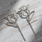 Rose Crystal Studs