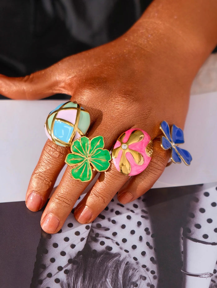 Candy Floral Petal Rings