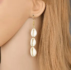 Cowrie Shell Drop Earrings