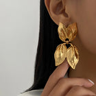 Textured Leaf Studs