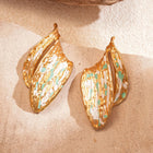 Wavy Leaf Studs