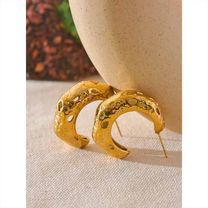 Brass Chunky Hoops