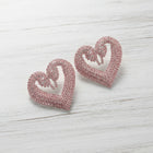 Swan Hearts Studs
