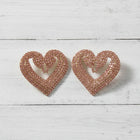 Swan Hearts Studs