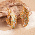 Wavy Leaf Studs