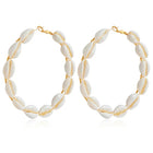 Cowrie Shell Hoops