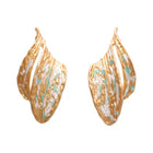 Wavy Leaf Studs