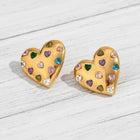 Crystal Heart Studs