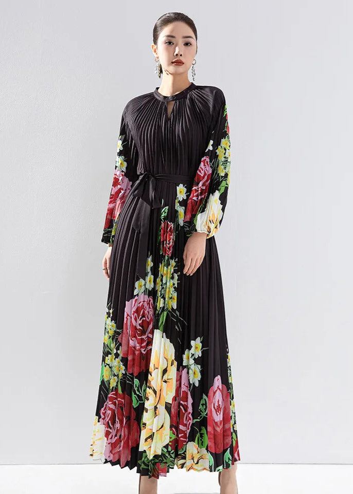 Maxi Floral Plisse