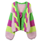 Colorful Loose Knit Cardigan