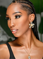 Translucent Floral Studs