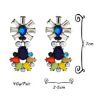 Viola Rhinestone Drop Earrings