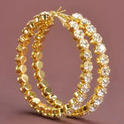 Ruby Crystal Hoops