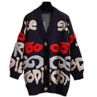 Jacquard V-Neck Cardigan