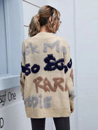 Jacquard V-Neck Cardigan