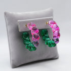Rainbow Twist Hoops