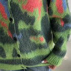 Contrast Green Color Cardigan