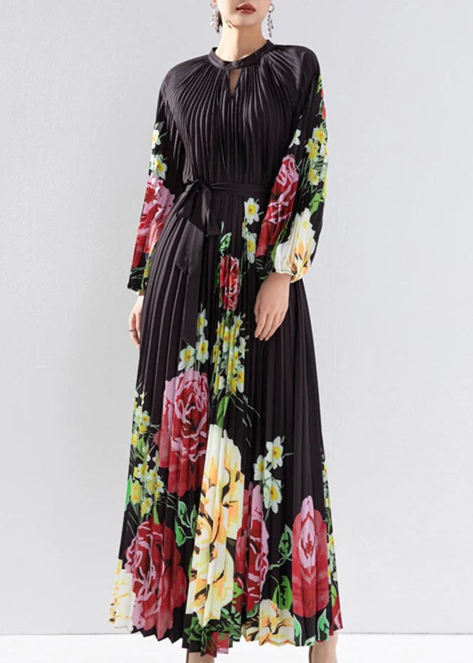 Maxi Floral Plisse