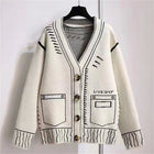 Comic Effect Knit Cardigan