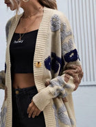 Jacquard V-Neck Cardigan