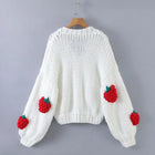 Strawberry Knitted Cardigan
