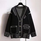 Comic Effect Knit Cardigan