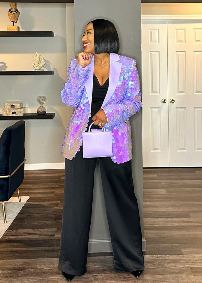 Purple Sequinned