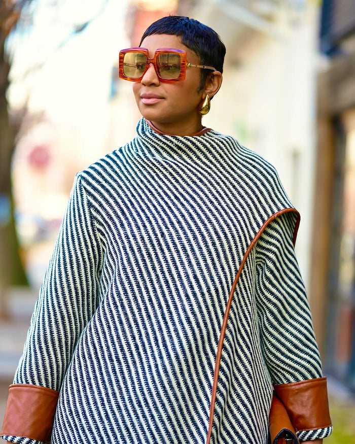 Striped Casual Coat