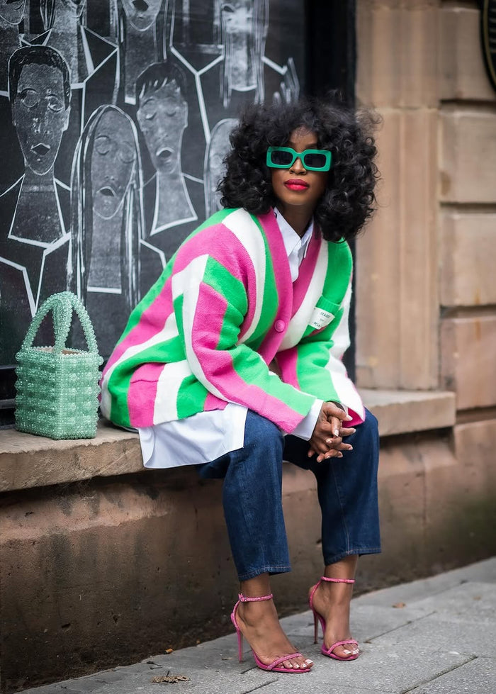 Pink Striped Oversized