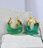 Lucite Chunky Hoops