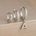 3pc Silver Initial