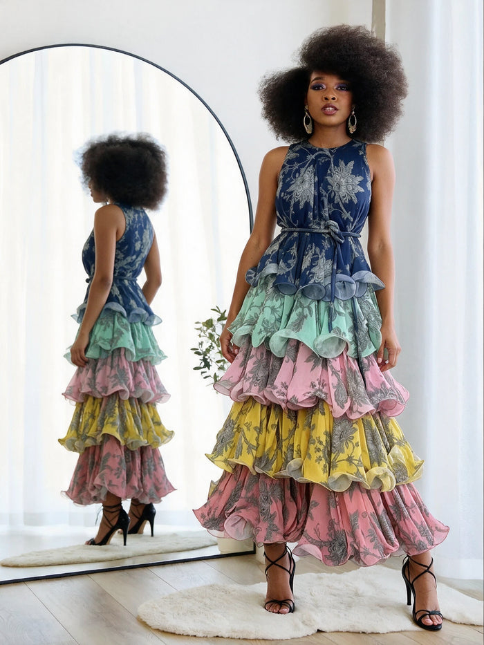 Layered Patchwork Plisse