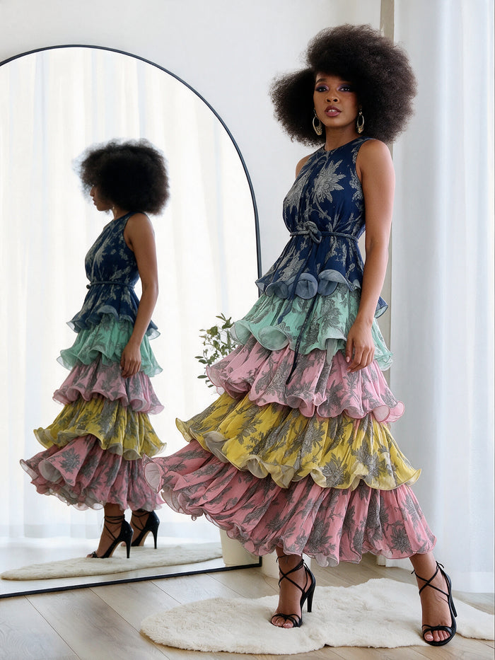 Layered Patchwork Plisse