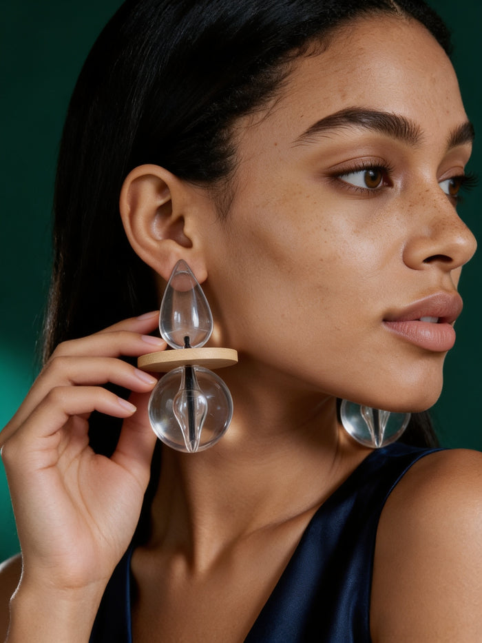 Water Drop Ball Maxi Earrings