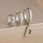 3pc Silver Initial