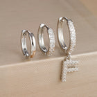 3pc Silver Initial