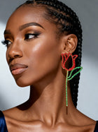 Rose Crystal Studs
