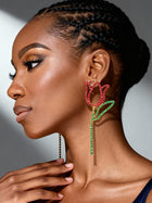 Rose Crystal Studs