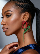 Rose Crystal Studs