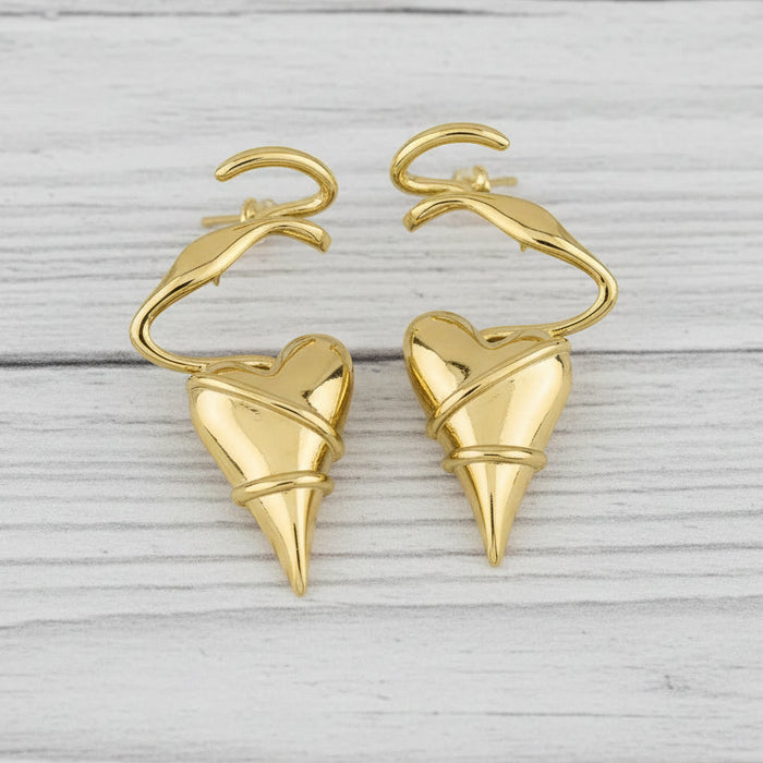 Wrapped Heart Studs